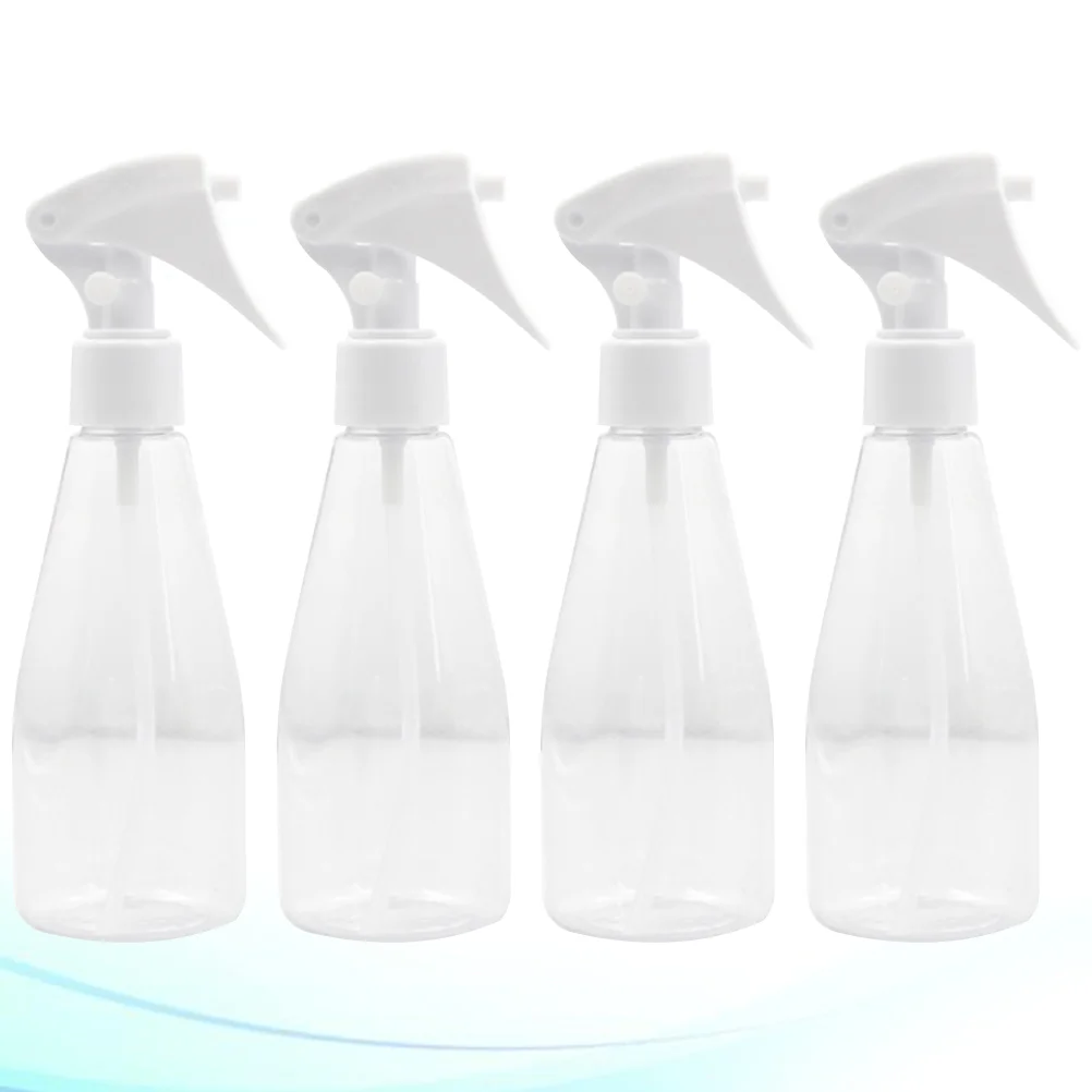 

4 Sets 200ml Transparent Empty Spray Bottle Plastic Water Sprayer Portable Mist Atomizer Multifunctional Refillable Dispenser wi