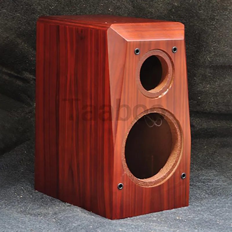 6.5 Inch Real Veneer bookshelf HiFi Speaker Box Top Fillet Beveled Rosewood Veneer Shell Bookshelf Speaker Empty Box One Pair