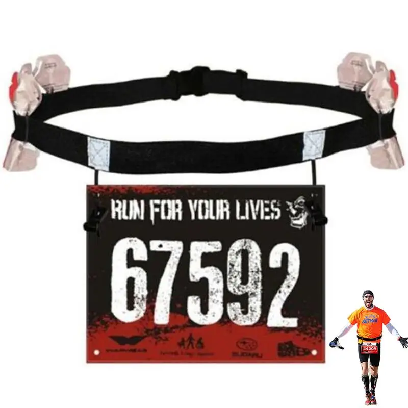 

Пояс для бега на открытом воздухе, триатлон, марафон, номерной ремень с гелевым держателем, тканевый ремень, моторный тренажерный зал, фитнес, спортивные аксессуары