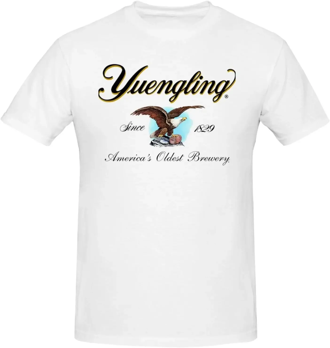 

Yuenglings Men's Classic Unisex Cotton T-Shirt for Men & Women, Classic Tee White