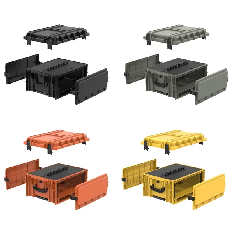 for Injection Molded 2U 3U 4U Flight Case Black Heavy-Duty Studio Flyer Rolling Audio Rack Case