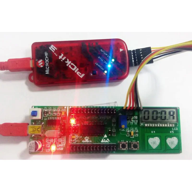 PIC16F1933 Development Board PIC16F1936 Development Board Capacitive Button Touch LCD Broken Code Screen Driver