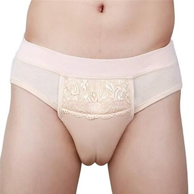 

HaleyChan 1Pack Men's Camel Toe Hiding Gaff Panty Shaping Brief for Crossdresser Transgender Sissy Mens Thong Sexy Underwear Men