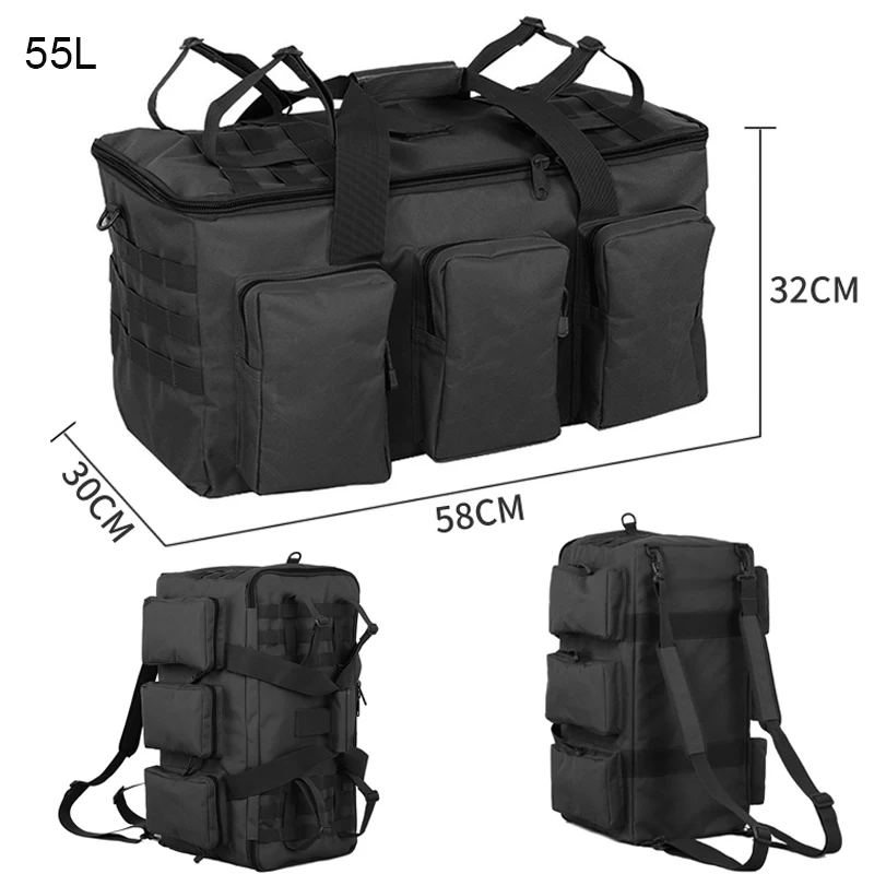 55L Molle Tactical Assault Pack Backpack, 1000D Nylon Backpack For Climbing, Hiking, Camping, Hunting