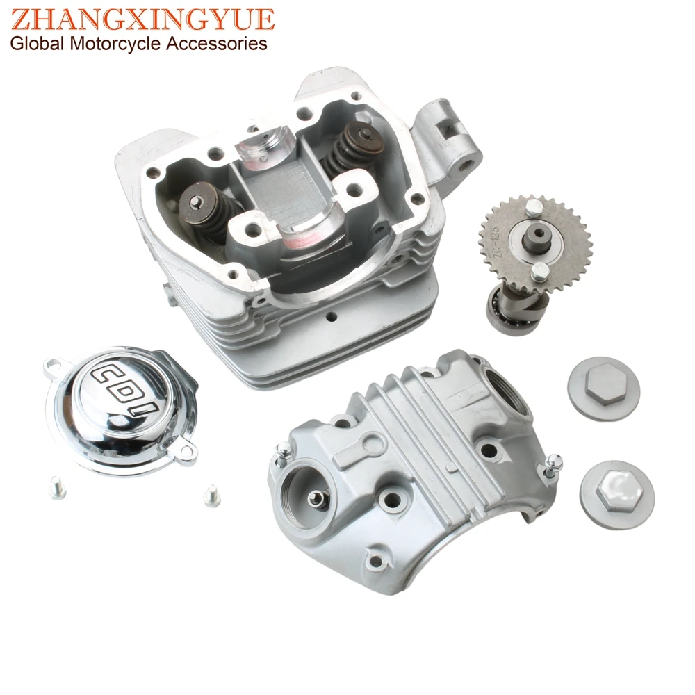 Motorcycle Cylinder Head Assembly & Camshaft & Rocker Arm & Valve For Honda CB125 CB 125cc 4T