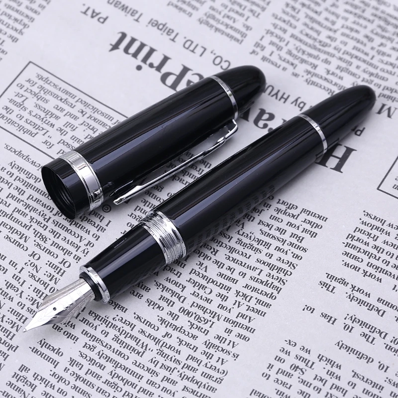New Jinhao 159 Black And Silver for M Nib Fountain Pen Thick