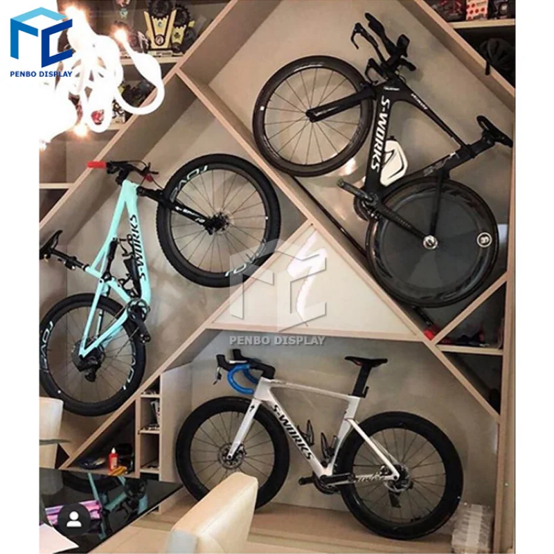 

2025customized.Custom City Bike Shop Display Modern Cycling Interior Design Motorcycle Showroom Bike Displays