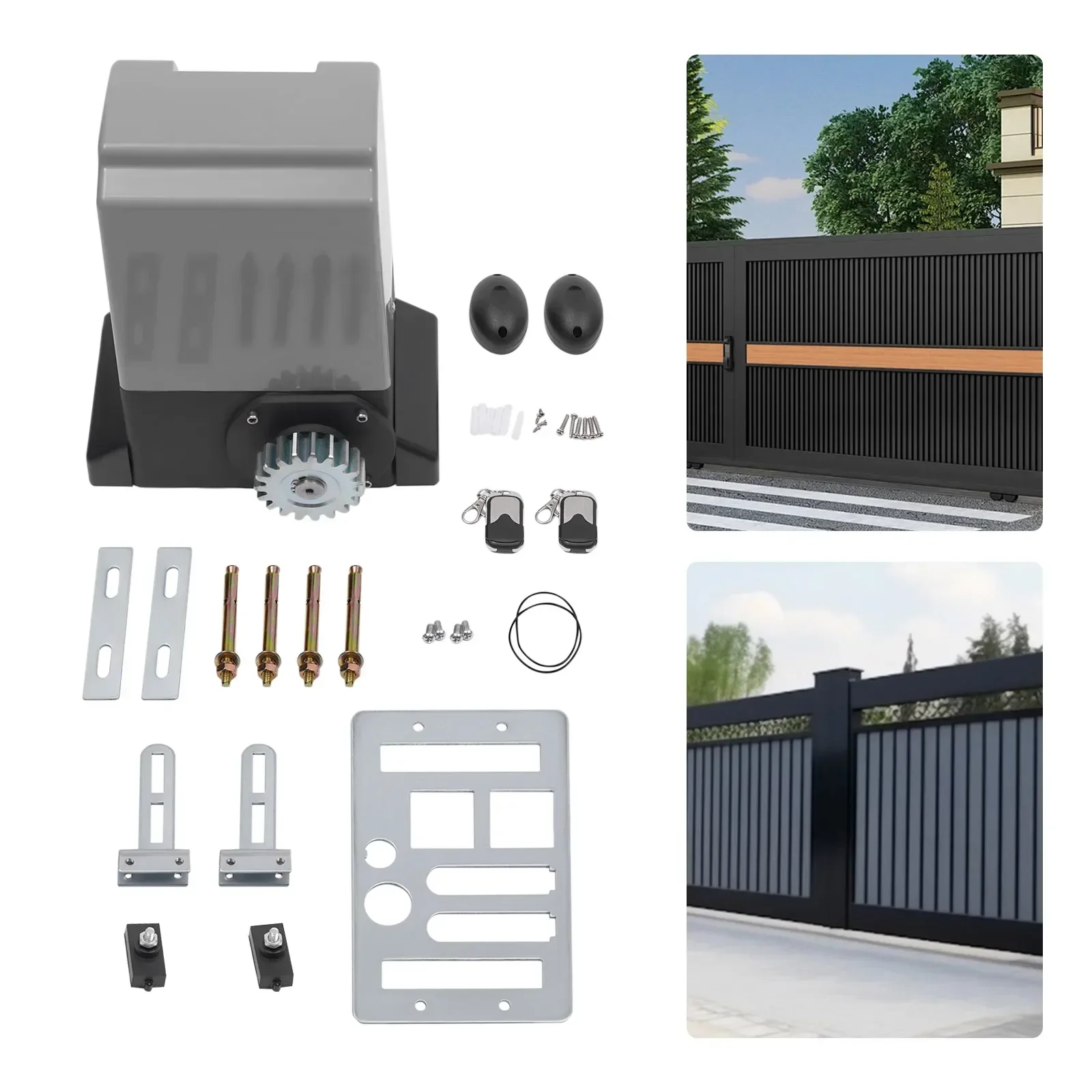 1400LBS Electric Automatic Sliding Gate Opener Door Operator&Remote Control 370W