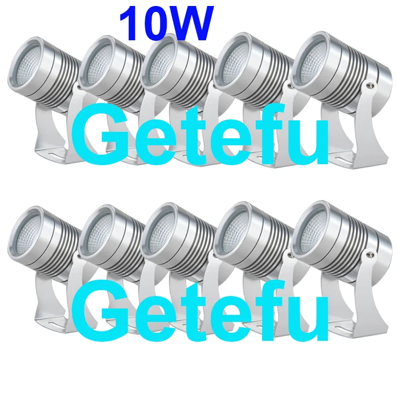 Getefu 10 Piece LED Garden Spike Light Black 10