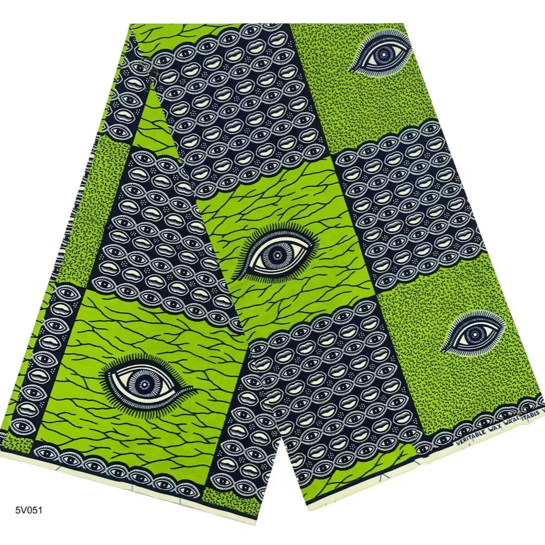 

2025 New Style hollande African Fabrics Nigerian Wax Print High Quality African Wax Fabrics For Patchwor T12