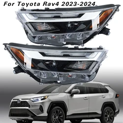 LED Headlight For Toyota RAV4 2022-2024 SE Bi LED Projector Headlights DRL with halogen turn signal lights Low beam high light