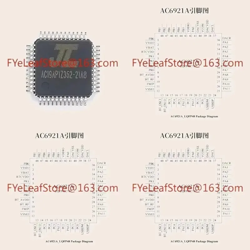 

5.0 Bluetooth-compatible AC6921A Stereo Multi-IO Port Support SD USB FM Audio Module