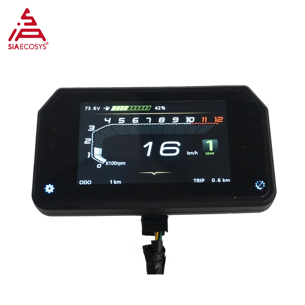 T15 TFT Adjustable Speedometer for Electric Scooter with CAN-BUS Communication LCD Display Optional SIAECOSYS
