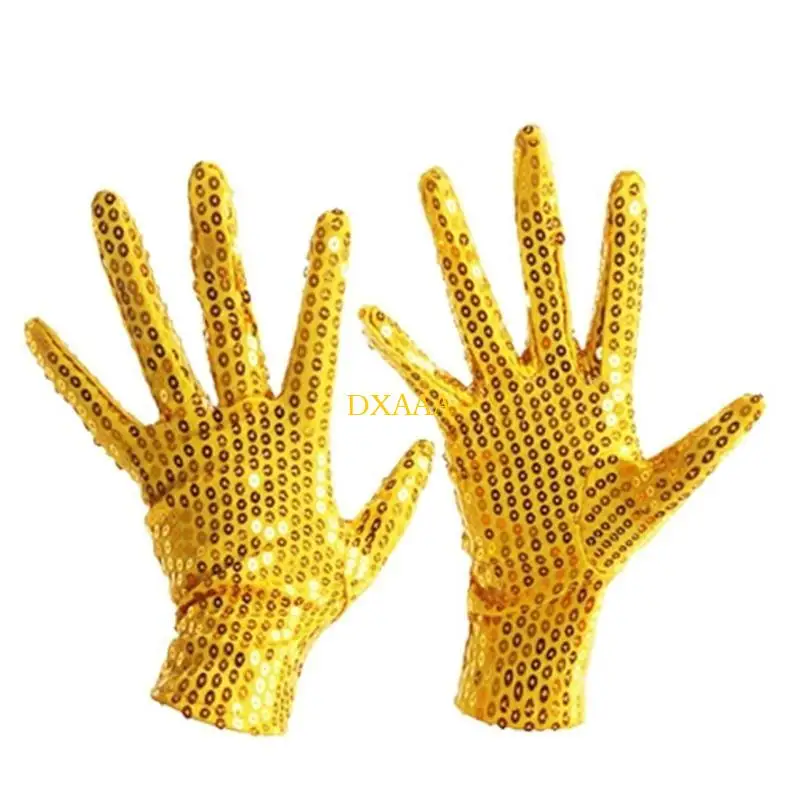 DXAA 5/6/7Pcs80s 90s ملابس المسرح زي نجم الرقص، قفازات الترتر، ربطة العنق، القبعة، النظارات الشمسية لحفلة الهالوين التنكرية