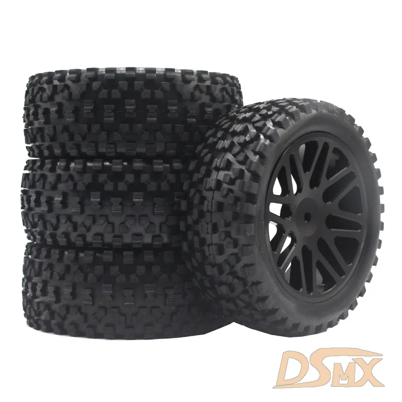 4PCS 85MM tensile car tires, rubber tires, metal aluminum alloy wheels, hexagonal 12MM suitable for Nanda HPI HSP 94118 94177