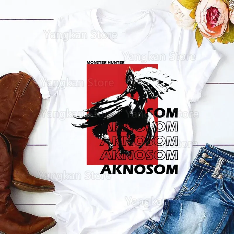 

Monster Hunter Harajuku Men's tshirt Printed Unisex Short Sleeve T shirt Cool Cartoon Casual T-shirt Male Streetwear Tops