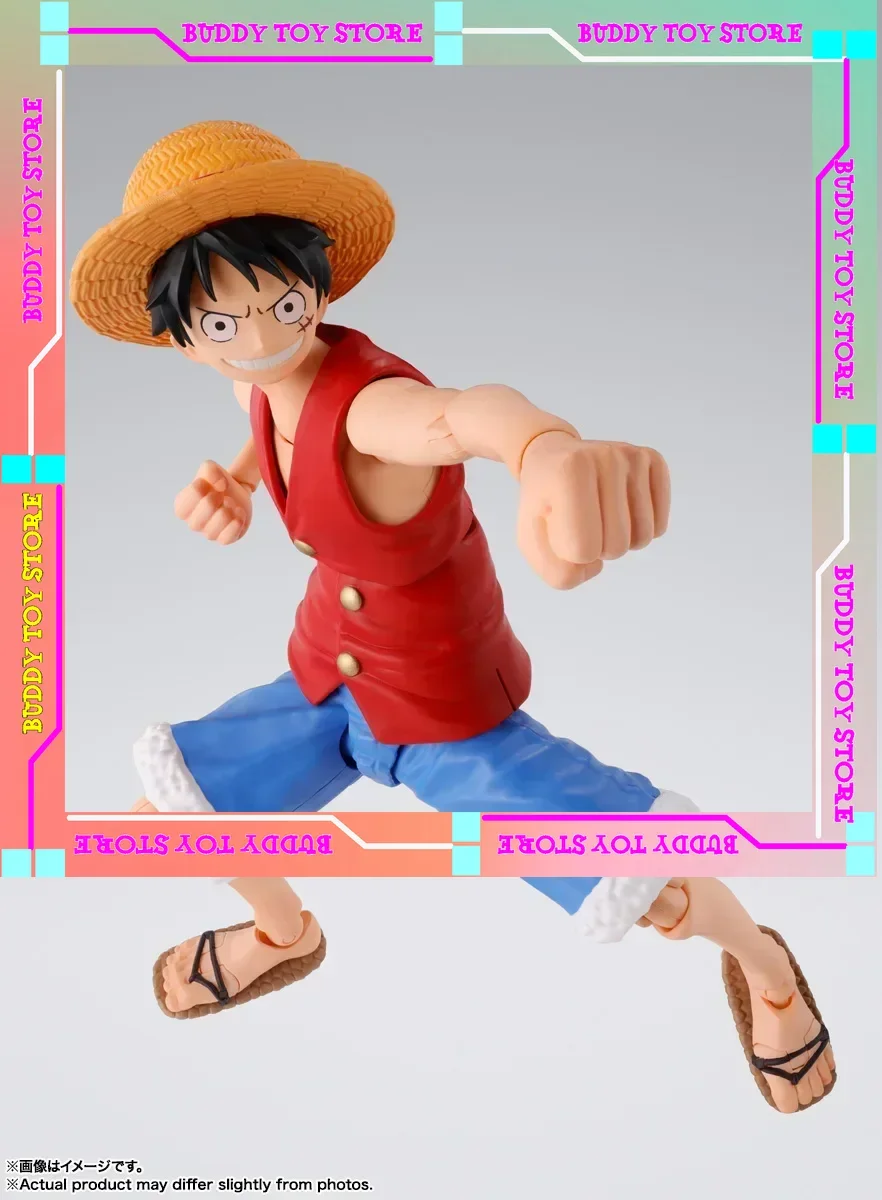 Auf Lager Bandai Original One Piece S.H.Figuarts MONKEY.D.LUFFY ROMANCE DAWNLuffy Anime Actionfiguren Spielzeug Sammlungen Geschenke
