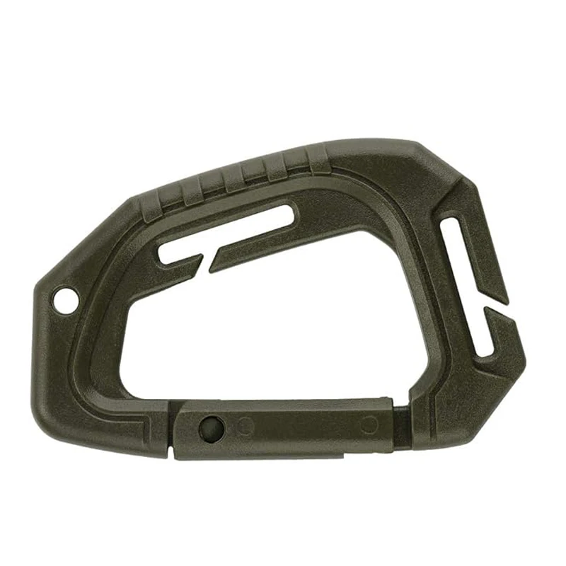 Military Plastic Tactical Carabiners - Multi Purpose Carabiner Clip Tactical D Ring - Plastic D-Clips Pack of 5