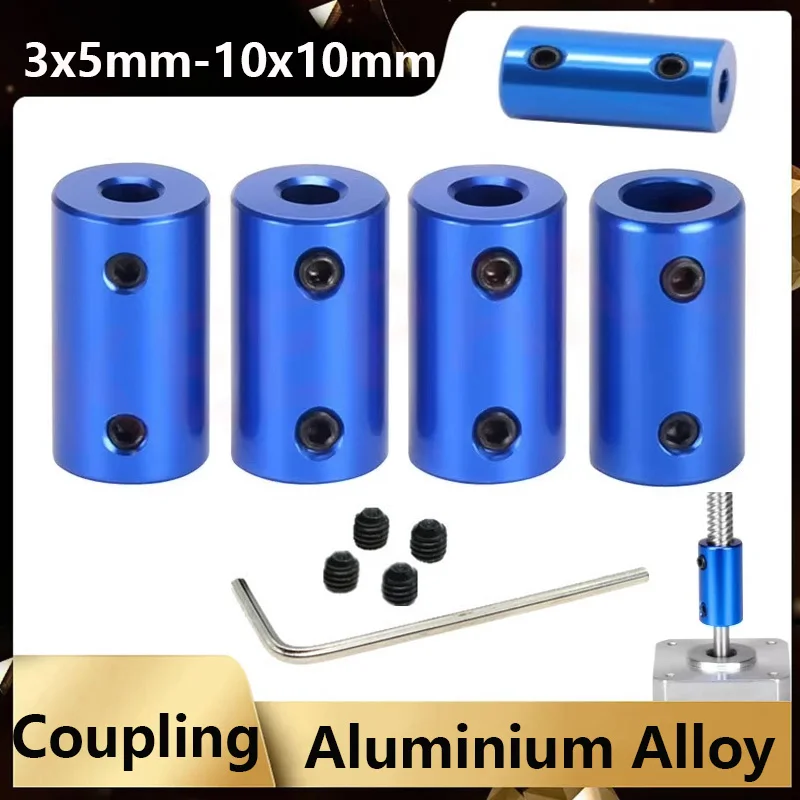 Screw Fixed Flexible Aluminum Coupling, Inner Bore 3/4/5/6/7/8/10 & 6.35mm, Stepper Motor Shaft Coupler for 3D Printer