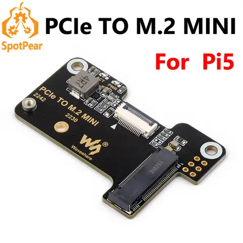 Raspberry Pi5 PCIe TO M.2 MINI 지원 Gen2 및 Gen3 SSD 호환 2230 2242
