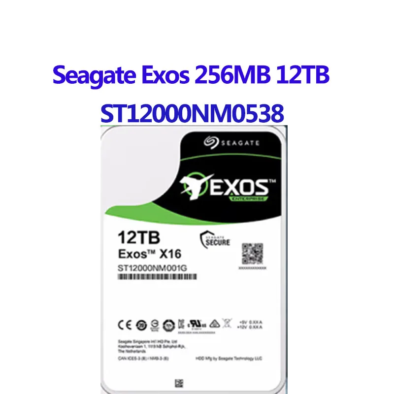 

Жесткий диск Seagate ST12000NM0538 для настольного ПК HDD. 2,5 дюйма 12 ТБ 256 SAS 7200 МБ об/мин SATA ST12000NM0538