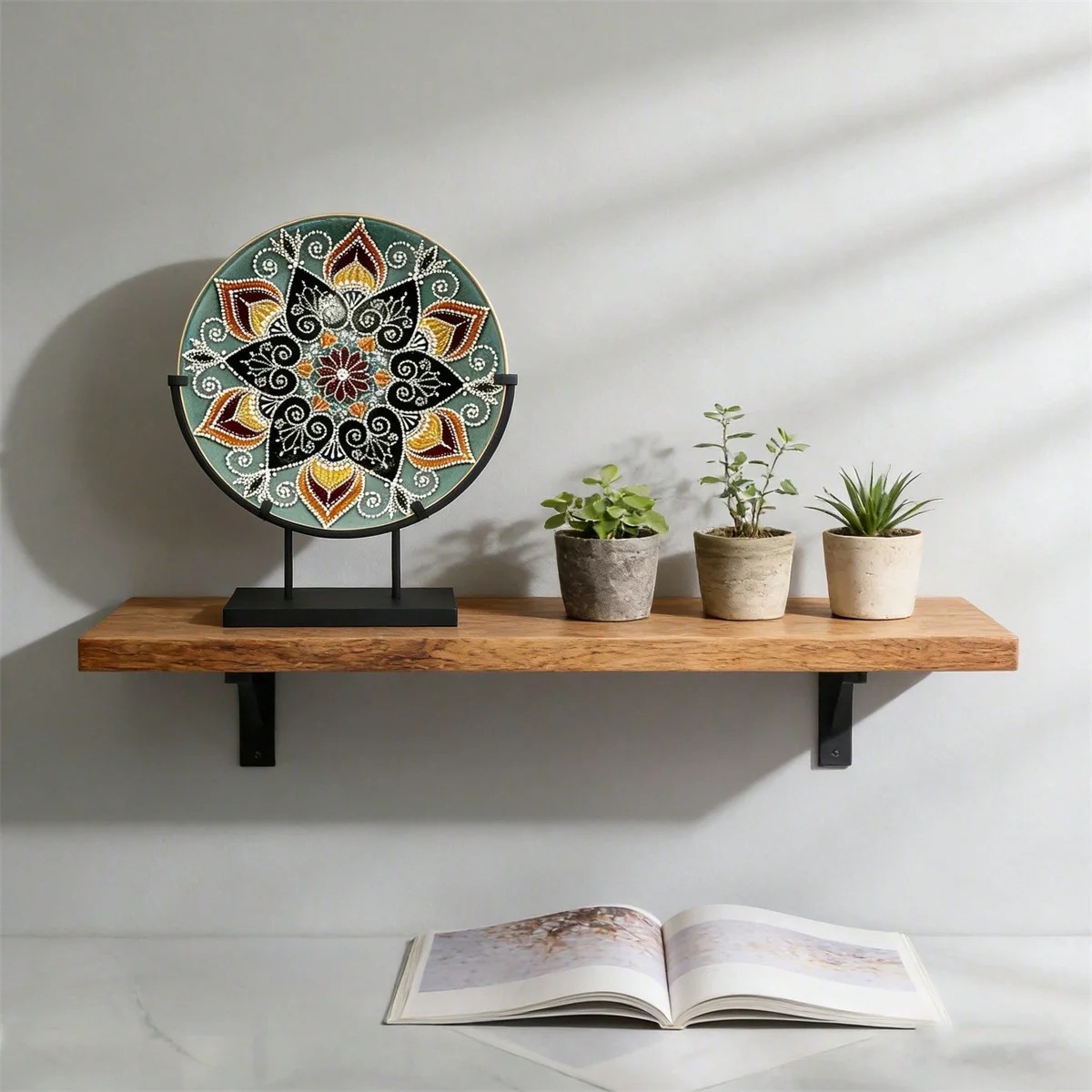 1pc Round Metal Display Stands for Stained Glass Art Fused Display Stands 10/12inch Decorative Fused Glass Art Base for Plate