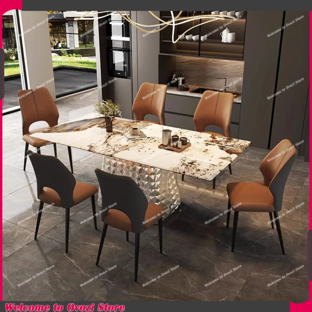 

Organiser Rectangle Dining Table Elegant Gold Legs Nordic Dining Table Fruit Basket Kitchen Mesas De Jantar Home Furniture