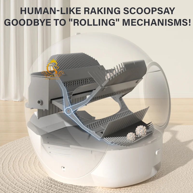 

EUR PET Large Space Smart Splash-proof Fully Automatic Robot Self-cleaning Cat Litter Box Toilet With App Remote Control