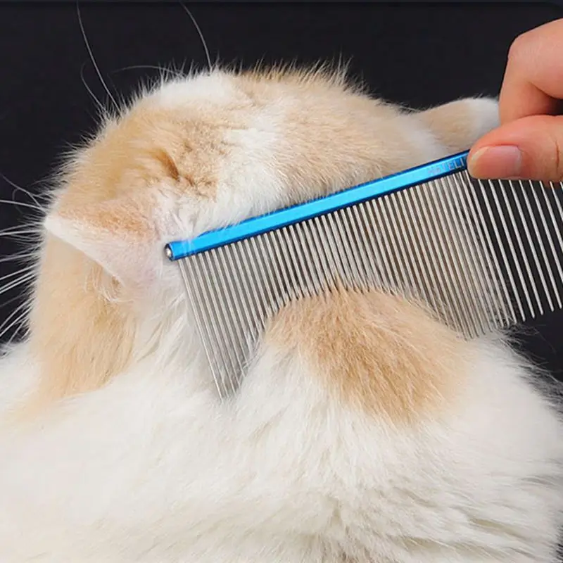 16/19cm Pet Hair Comb For Dog Comb Cat Detangler Fur Trimming Dematting Deshed Brush Grooming Tool For Long ​Hair Curly Pet