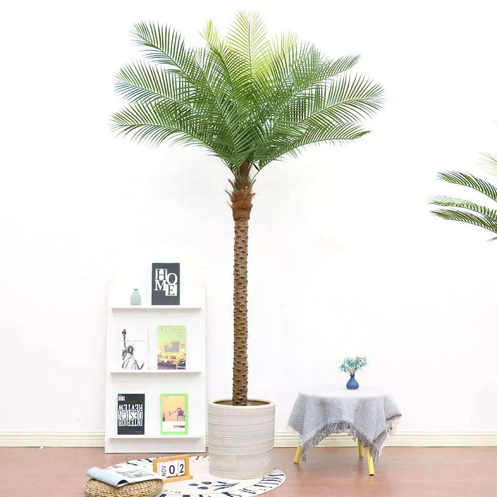 Sztuczna drzewo kokosowe doniczkowa sztuczna palma sztuczna roślina wewnętrzna tropikalna podłoga Bonsai dekoracja do domu w biurze