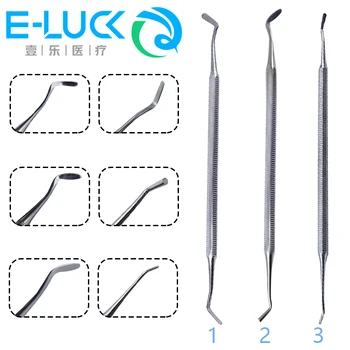 כלי רפואיים לשיניים כלי מילוי ושיקום צימנט ספטולה עם קצוות כפולים מפלדת אל-חלד כלי מילוי רזין מרוכז