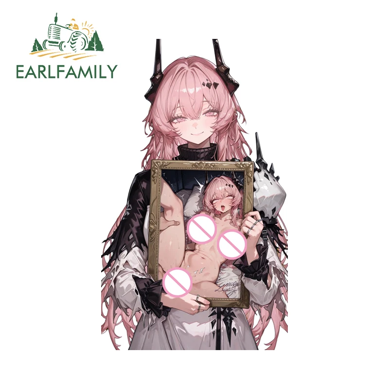 

EARLFAMILY Theresa Sexy Photo Display Car Stickers Arknights Waifu Naked Loli Decal Scratch-Proof Air Conditioner Car Styling
