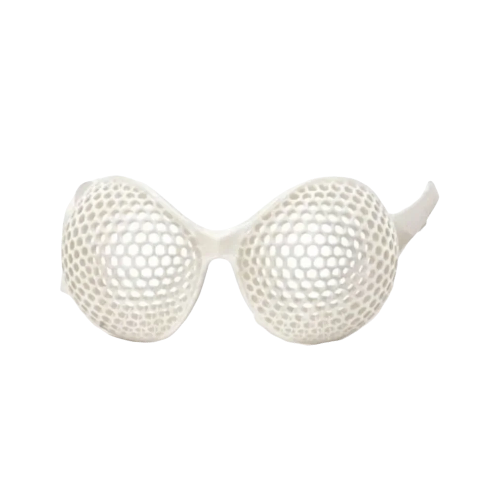 PVC Hollow Insect Compound Eye Glasses Entire Framework Full EyesCoverage Multi-Hole Design Glasses Creative Lightweight