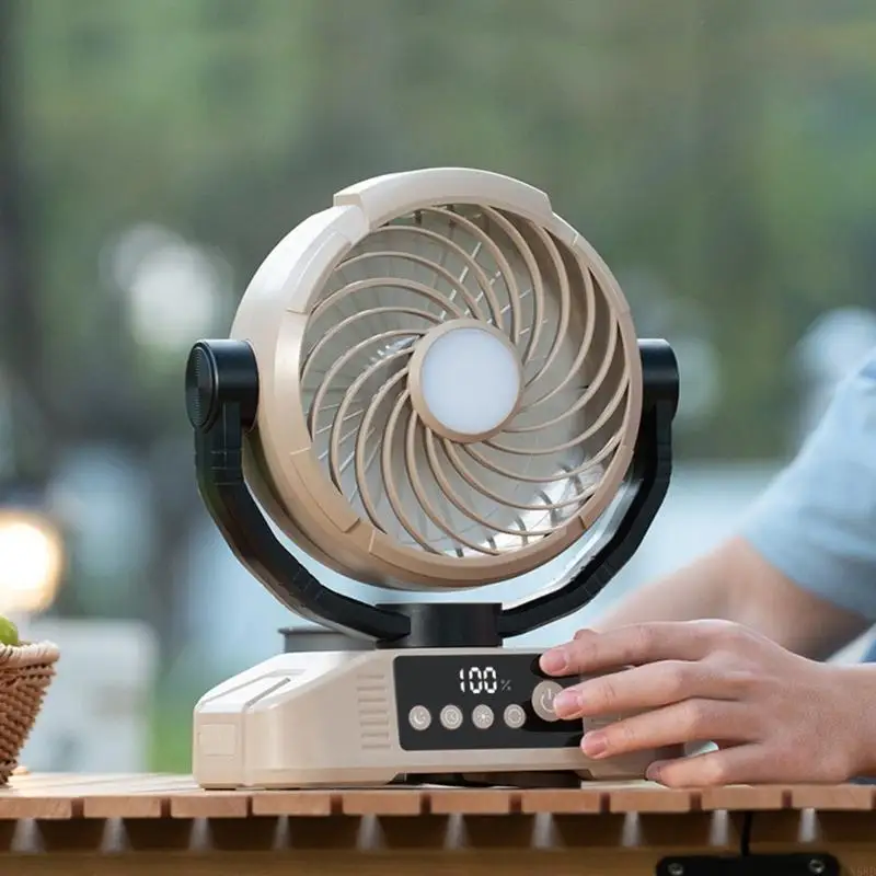 

20000mAh Camping Fan with Hook Handle for Tent Camping Rechargeable Fan Camping N58D