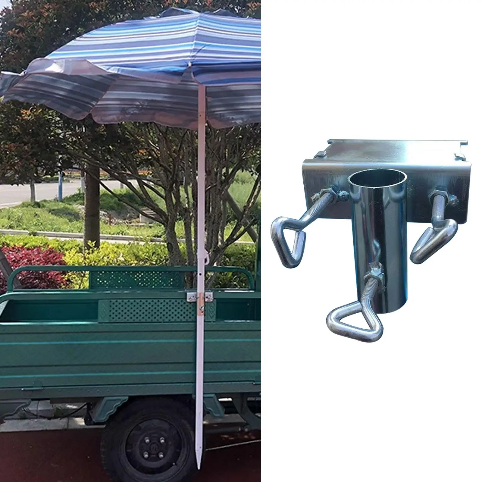 

Patio Umbrella Clamp Holder Umbrella Deck Mount for Garden Deck Beach
