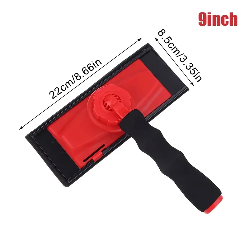 For Wall Paint Brush 23 cm x 18 cm Flat Nylon Bristles with 360 Rotatable Handle and Threaded Extension Pole Adapter
