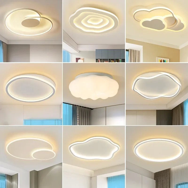 Cloud ceiling lamp full spectrum led bedroom modern minimalist children's room pumpkin eye protection indoor lamp Nordic lights