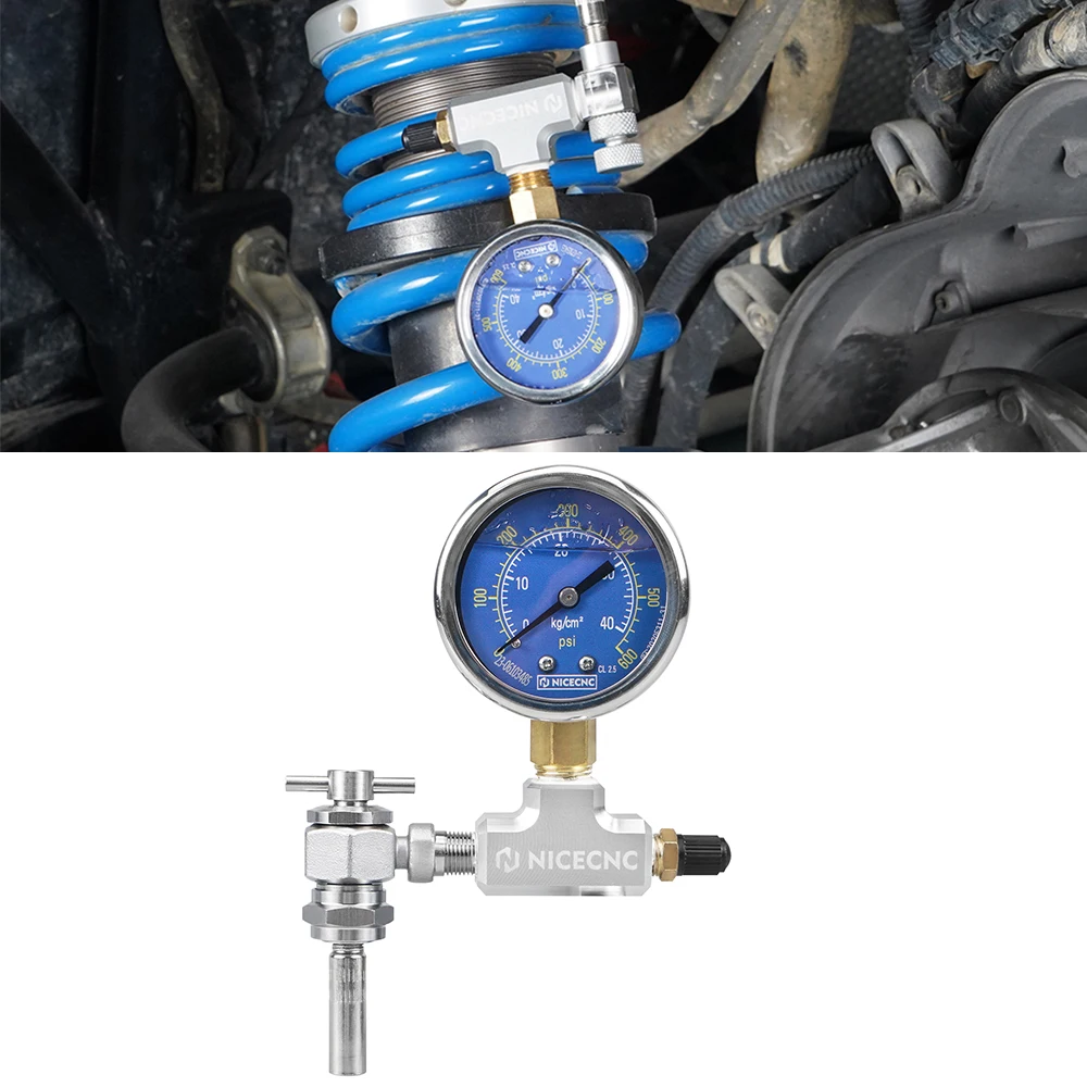 

600PSI Nitrogen Filling Tool Nitrogen Regulator Kit For Schrader Valve Shock UTV Snowmobile Shocks For Yamaha Honda Kawasaki
