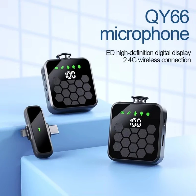 Kabelloses Lavaliermikrofon für iPhone und Android, 2.4G Mini-Mikrofon mit Geräuschunterdrückung, kabelloses Mikrofon für Videoaufnahmen und Interviews – Detail 3