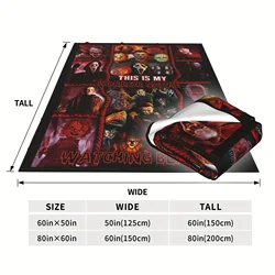 Halloween Blanket,Horror Movie Halloween Character Blanket,Halloween Blanket - Suitable for sofa, bed, travel, camping, living r
