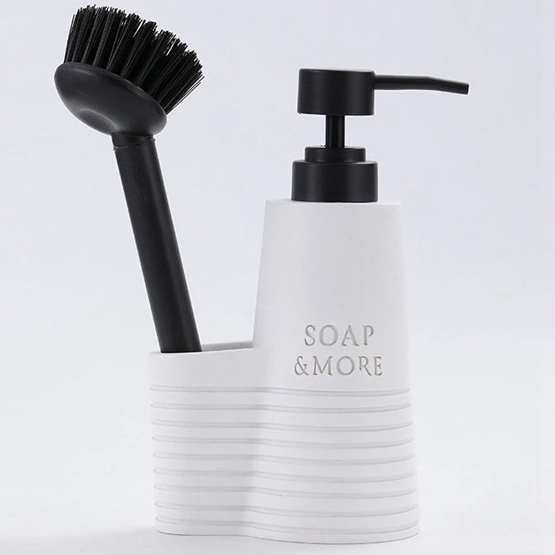 Distributeur de détergent pour évier de cuisine avec brosse à livres, presse, seau, haut, Regina