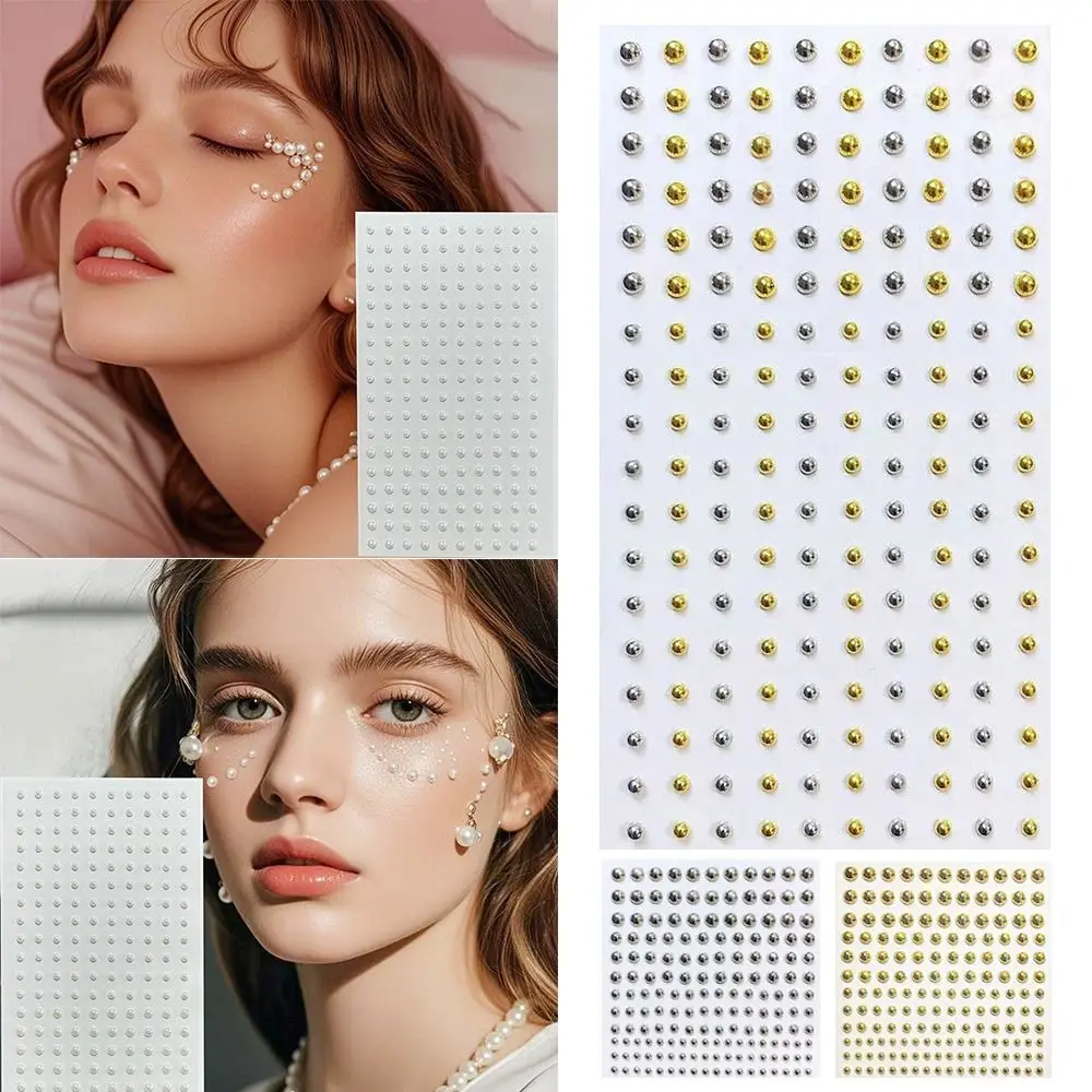 Reusable Non Piercing Lip Nails Sticker Acrylic Diamond Rhinestones Self-adhesive Jewelry 5D Colorful 3D Face Sticker