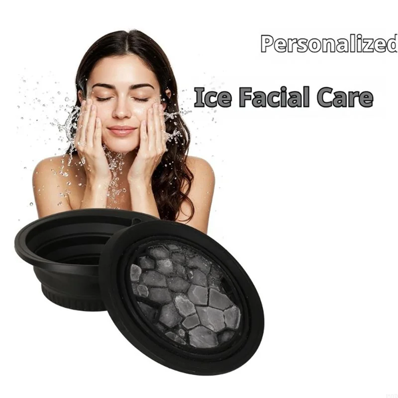 Facial Ice Bath Beauty Wash Basin Beauty Makeup Wash Basin Facial Ice Therapy Folding Basin-[Qahk]