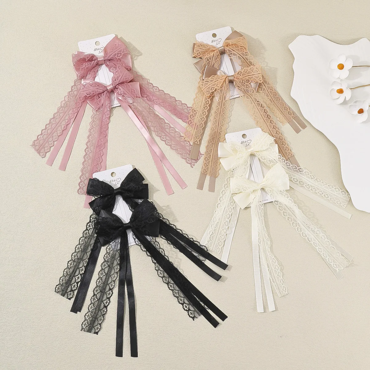 36pc-satin-ribbon-bow-hair-clips-with-long-tassel-tail-lace-embroidery-barrettes-fashionable-hairpins-for-baby-girls-kids-bulk