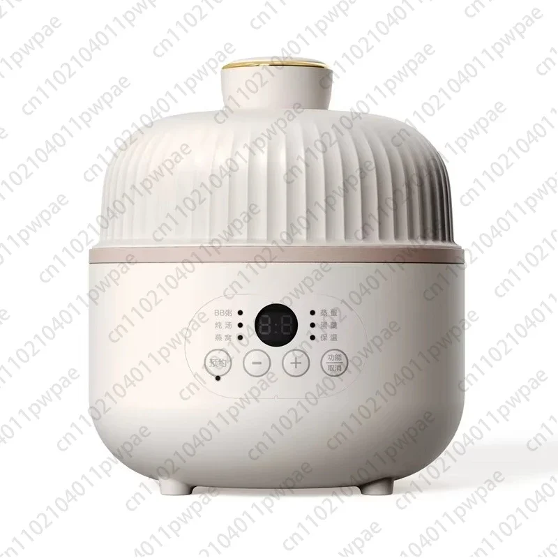 Clay Pot with Ceramic Interior for Healthy Cooking Mini Slow Cooker with Steamer Basket and Digital Timer Electric Egg Cooker