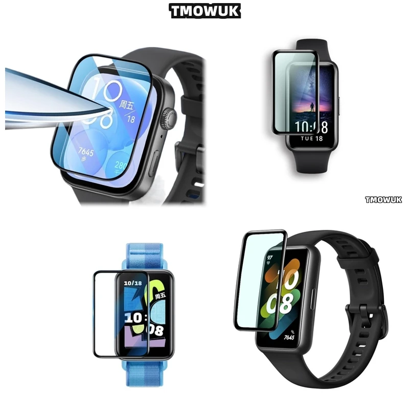 

For Huawei Band 6 7 8 9 10 B6 B7 Watch D2 Fit 3 4 Pro Special Edition 3D Curved Screen Film Flexible Full Cover Protective