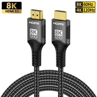 8K HDMI-Compatible 2.1 Cable 8K@60Hz 48Gbps ARC HDCP Ultra High Speed HDR For RTX Video Cable PC Laptop Projector 4K@120Hz HD TV