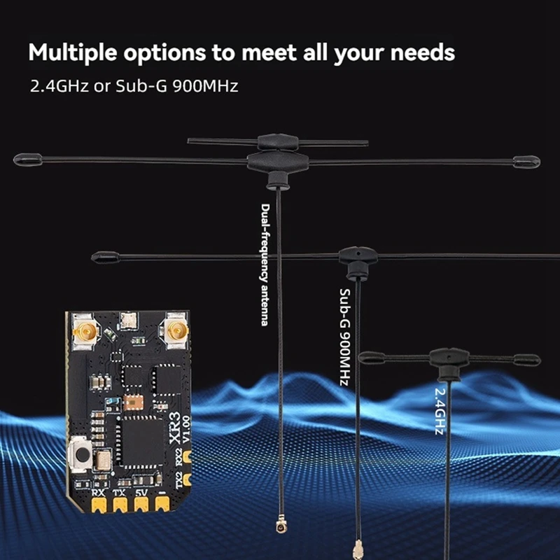 For Radiomaster XR3 Nano Expresslrs Receiver Dual-Band 2.4Ghz/900Mhz Receiver For FPV Long Range RC Drone
