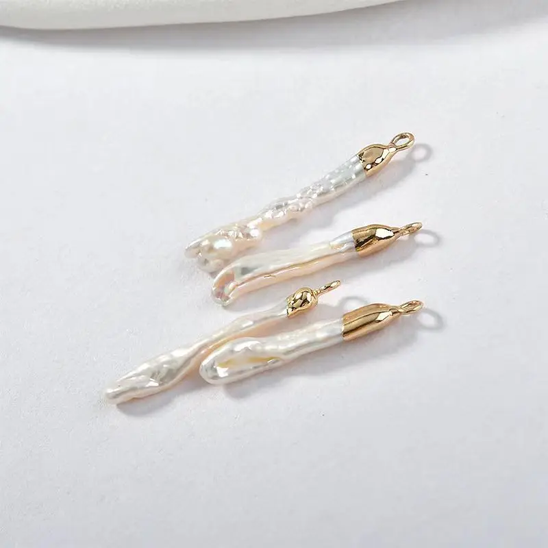 

1PCS Natural Baroque Freshwater Pearl Double Hole Connector Pendant DIY Jewelry Making Accessories for Necklace Bracelet