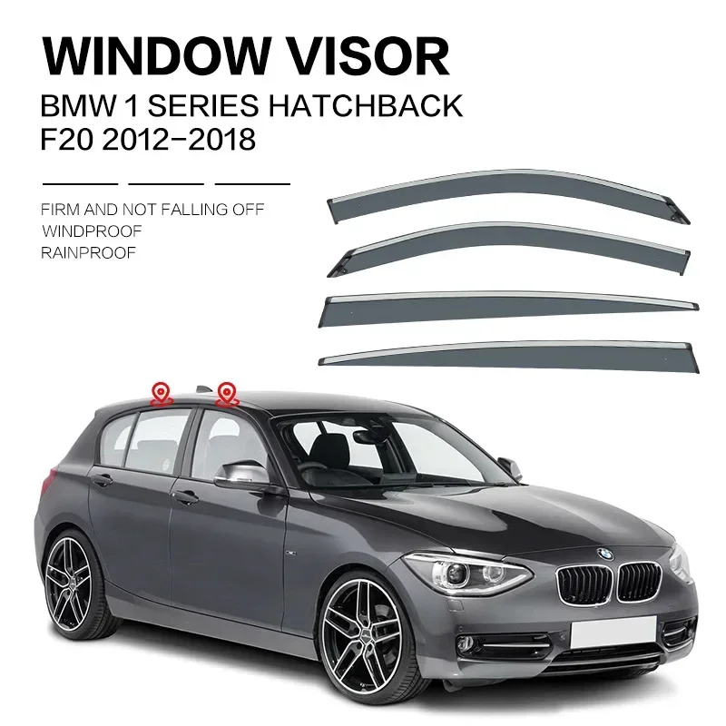 For BMW 1 Series Hatchback E87 04-10  F20 12-18 F52 2018 -2022 Deflectors Rain Smoke Window Visor Wind Vent Awnings Shelters